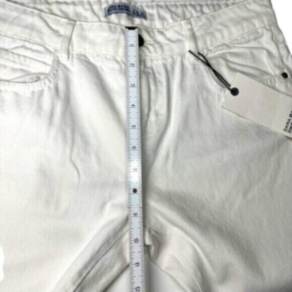 NWT Zara | Women's Pure White Denim Jeans Size 8 - Picture 6 of 7